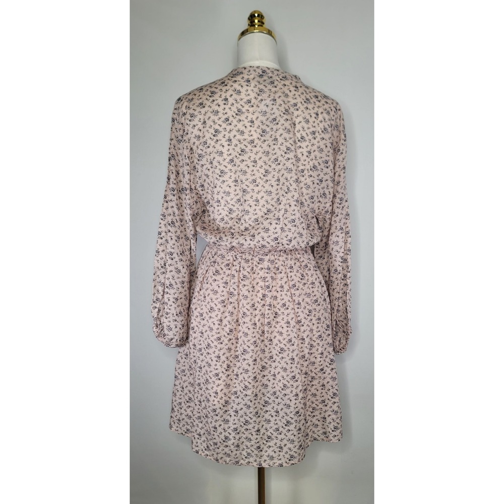NWT Joie Galani Floral Long Sleeve Mini Dress Beige Ditsy Print Puff Sleeve S - Picture 6 of 12
